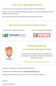 Exemple d'emailing occupants (suite)