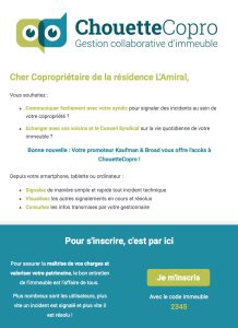 Exemple d'emailing occupants
