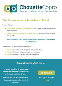 Emailing Exemple d'emailing occupants