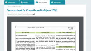 Infos immeuble Compte-rendu de réunion
